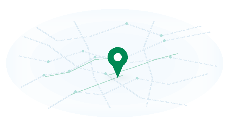 Mapa da região de Alphaville com localização do escritório Genesis