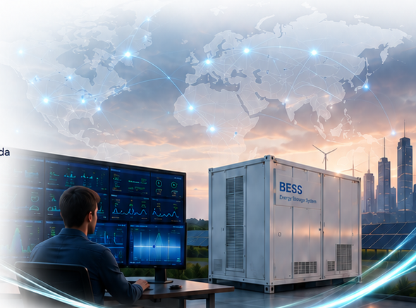 Centro de controle energético, BESS e conexão global Genesis